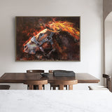 Large Brown Horse Painting Horse Livingroom Canvas Wall Art Running Horse Painting For Sale