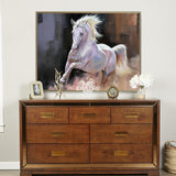 Large Wild Running Horses Painting Horse Canvas Wall Art White Horse Acrylic Painting For Sale