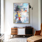 36 x 48 Vertical Colorful Canvas Art Original Abstract Art For Sale