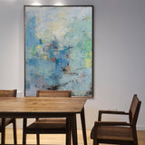Large Original Abstract Blue And Green Wall Art Textured Modern Abstract Painting