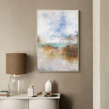 Vertical Beach Canvas Art Large Coastal Wall Art Modern Abstract Painting