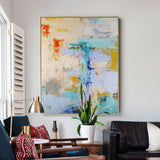 Bright Abstract Art Extra Large Colorful Abstract Painting For Sale