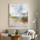 Vertical Beach Canvas Art Large Coastal Wall Art Modern Abstract Painting