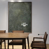 Modern Green Minimalist Canvas Art Pure Dark Green Painting Abstract Wall Art For Sale