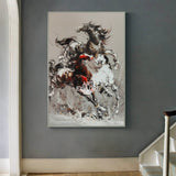 Running Horses Oil Painting Heavy Textured Horses Canvas Art Large Wild Horses Wall Art For Sale
