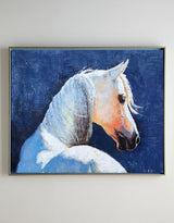 Famous Oil Paintings Of Horses White Horse Painting Framed Horse Wall Art