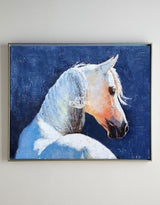 Famous Oil Paintings Of Horses White Horse Painting Framed Horse Wall Art