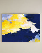 Bright Abstract Painting Blue And Yellow Abstract Art Acrylic On Canvas