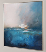 Large Beach Artwork Ocean Sunset Wall Art Abstract Seascape Paintings