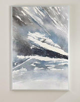 Abstract Landscape Painting Winter Acrylic Paintings Winter Scenery Painting White And Blue Art