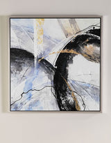 White Gold Abstract Art Large Modern Abstract Canvas Painting