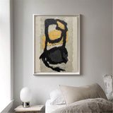 Black Gold Abstract Canvas Art Huge Vertical Abstract Painting On Canvas Acrylic Modern Abstract Wall Art Gold Contemportary Art