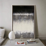 Extra large Abstract Contemporary Art Modern Abstract Painting On Canvas Acrylic Large Black White Grey Wall Art