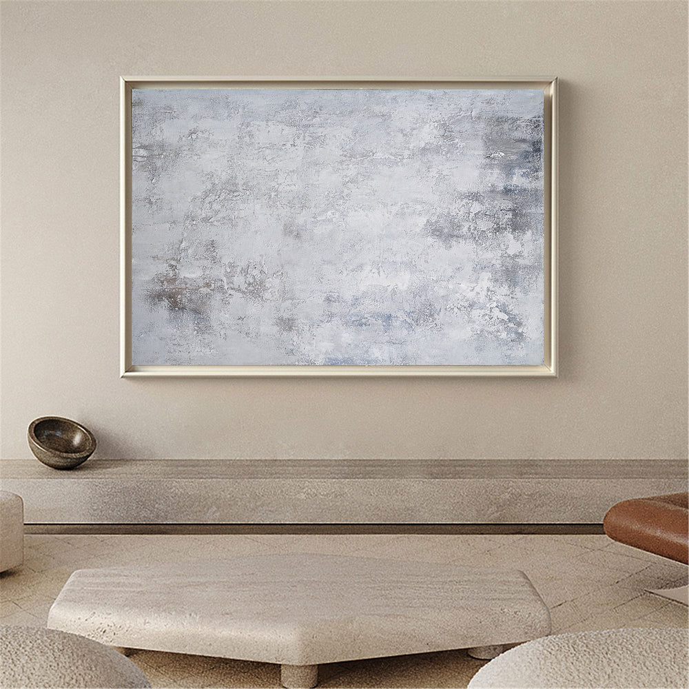 Modern White Minimalist Art Artwork For Large Walls Gray And White Wall Art