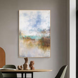 Vertical Beach Canvas Art Large Coastal Wall Art Modern Abstract Painting