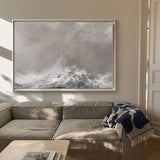 Modern Grey Landscape Wall Art Large Livingroom Canvas Wall Art Acrylic Painting For Sale
