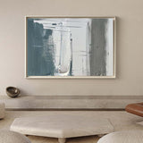 Large Abstract Painting Large Grey Abstract Painting White Texture Art Blue Minimalist Abstract Art