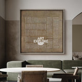 Wabi-Sabi Brown Texture Wall Art Brown Abstract Painting Neutral Canvas Art Minimalist Art