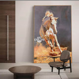 Large Running Horse Wall Art Livingroom Canvas Wall Art Modern Horse Acrylic Painting For Sale