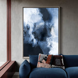 Large Blue Abstract Art Navy Nlue Abstract Wall Art Canvas Big Blue Painting