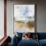 Vertical Beach Canvas Art Large Coastal Wall Art Modern Abstract Painting