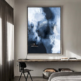 Large Blue Abstract Art Navy Nlue Abstract Wall Art Canvas Big Blue Painting