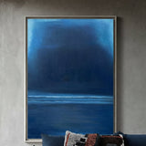 Large Blue Abstract Canvas Wall Art Oil Painting On Canvas Modern Art Contemporary Art