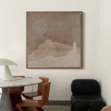 Brown Minimalist Brown Wall Art 3d Texture Canvas wall art Wabi-sabi Brown Abstract Painting