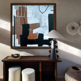 Modern Black And Brown Acrylic Painting Large Livingroom Canvas Art Abstract Wall Art For Sale