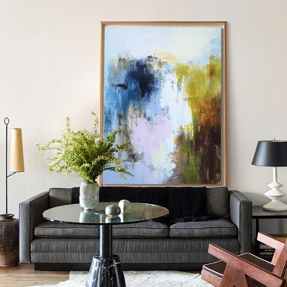 Large Abstract Seascape Painting On Canvas Huge Beach Wall Art Canvas
