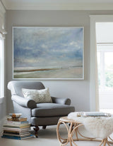 Beach Abstract Painting Large Sky And Sea Painting Seascape Painting