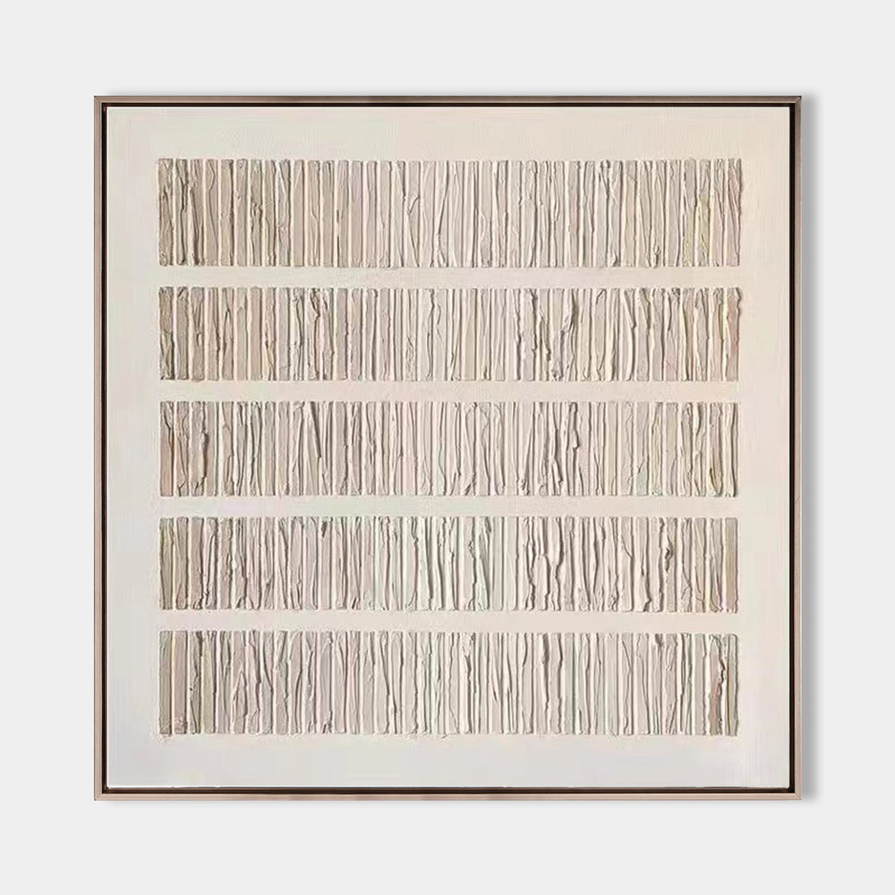 Wabi-sabi Beige Minimalist Art Beige Rich Textured Canvas Art Minimalist Wall Art For Sale