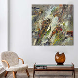 Colorful Abstract, Wall Art Canvas, Modern Art Large Acrylic Painting For Livingroom