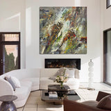 Colorful Abstract, Wall Art Canvas, Modern Art Large Acrylic Painting For Livingroom
