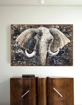 Elephant Wall Art African Elephant Paintings On Canvas Large Elephant Painting