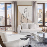 Black And White Body Line Painting Modern Minimalist Painting Minimalist Painting For Livingroom