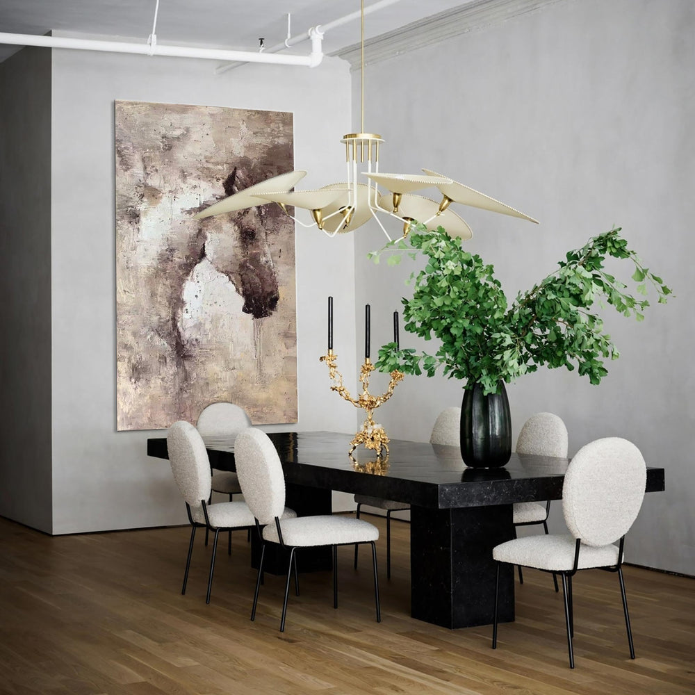 Large Arabian Horse Wall Art Huge Horse Oil Painting For Sale Modern Running Horse Painting On Canvas