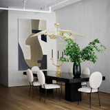 oversize vertical minimalist wall art black and brown abstract painting abstract acrylic painting for dining room