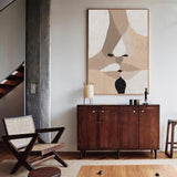 Modern Minimalist Painting Black And White Cool Line Abstract Minimalist Painting For Home Decor