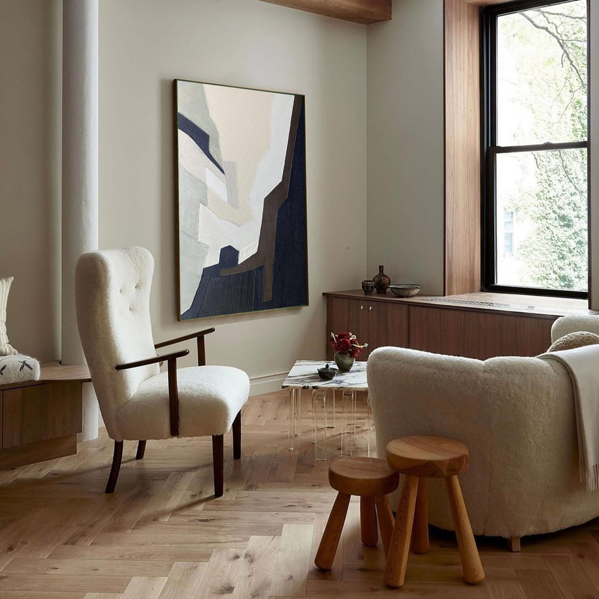 neutral minimalist wall art abstract art for sale large canvas art for living room