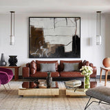 Black And Brown Wall Art Abstract Acrylic Art Canvas Painting For Living Room Painting Ideas On Home Decor