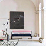 minimalist wall art black abstract acrylic painting canvas wall art for living room