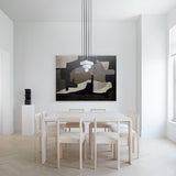 Black And Grey Wall Art Abstract Acrylic Art Canvas Painting For Living Room Painting Ideas On Home Decor