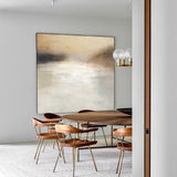 Extra large square abstract landscape painting acrylic scenery painting contemporary landscape painting for dining room