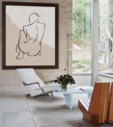 Black And White Body Line Painting Modern Minimalist Painting Minimalist Painting For Livingroom