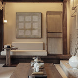 Brown Minimalist Wall Art Wabi-sabi 3d Texture Painting Brown Abstract Art for Livingroom