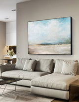 Beach Painting Oversized Beach Wall Art Horizontal Seascape Paintings For Sale