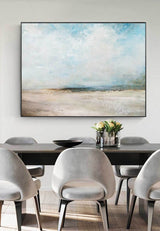 Beach Painting Oversized Beach Wall Art Horizontal Seascape Paintings For Sale