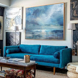 Abstract Beach Canvas Art Impressionist Seascape Paintings Large Beach Canvas Wall Art