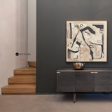 Modern Beige Abstract Wall Art Beige Abstract Canvas Art Large Abstract Square Painting